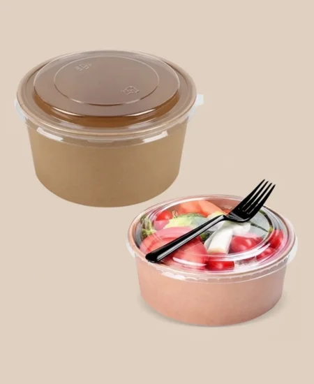 Bowl 1000 cc con Tapa | Envase Resistente a Grasa y Humedad | Apto para Microondas | Caja de 300 Unidades