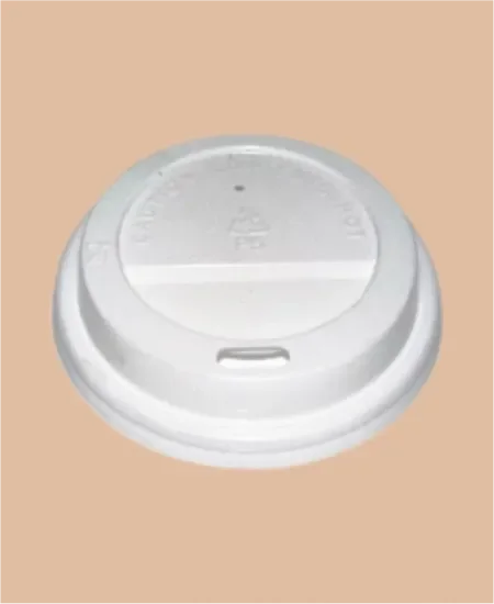 Tapa para Vaso de Café de 4 oz y 6 oz Blanca para Bebidas Calientes - Manga de 50 unidades