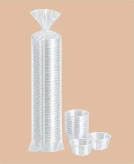 Paquete de Pocillos Plásticos para Salsas de 0.75 oz (22 ml) - 100 unidades
