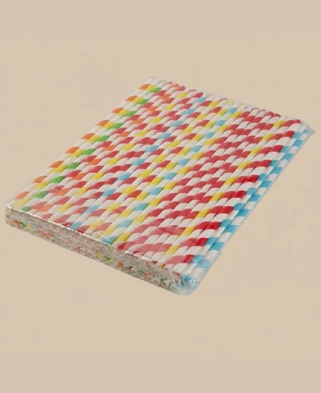 Bombillas de Polipapel Bicolor Surtidas Biodegradables – Pack de 200 Unidades