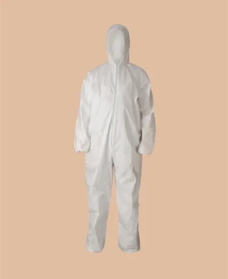 Buzo Desechable Blanco Talla L con Capucha – Por Unidad