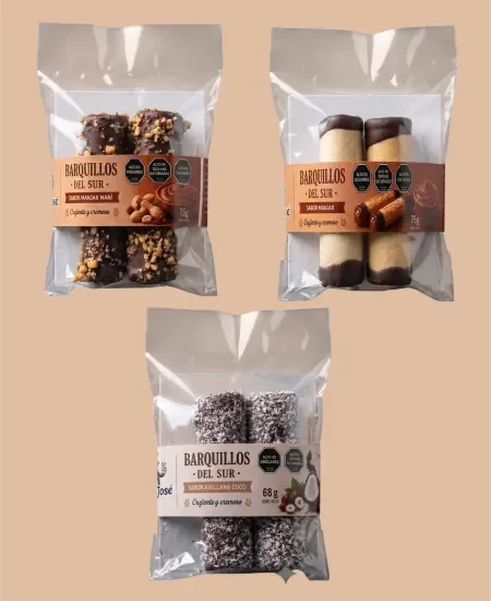 Barquillos del Sur trio Relleno Artesanal Surtido – Caja de 15 Unidades (5 de Cada Sabor)