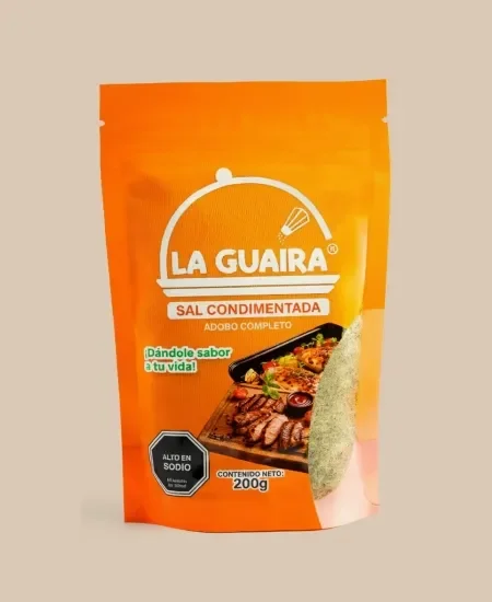 La Guaira Sal Condimentada / Adobo Completo 200 g – Sazonador natural venezolano para todo tipo de comidas caja de 24 unidades