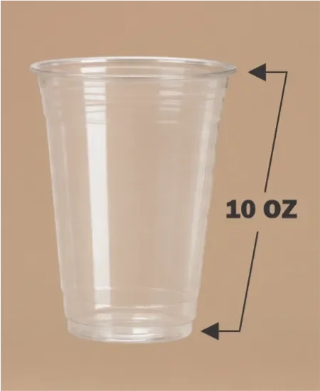 Manga de Vasos Plásticos Desechables de 10 oz (295 ml) - Paquete de 50 unidades