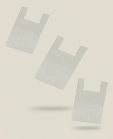Bolsa Plástica Tipo Camiseta 40x50 Blanca – HDPE Resistente para Transporte de Alimentos y Objetos
