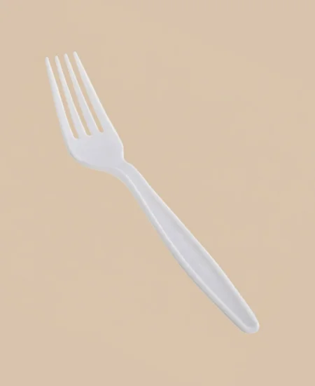 Tenedor plastico Blanco  | paquete de 100 unidades