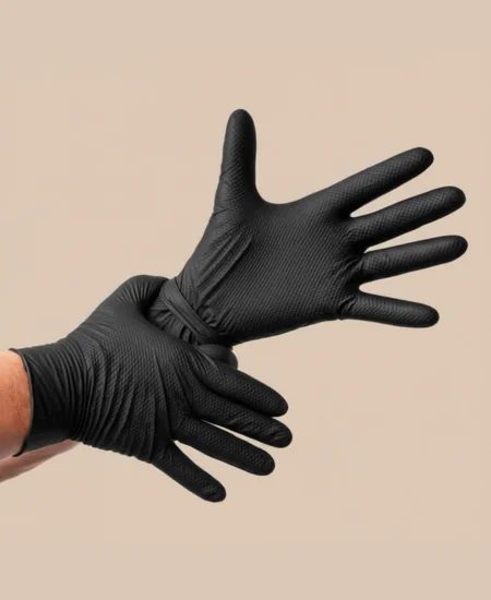 Guantes de Nitrilo Negros – Caja de 50 Pares (100 unidades) – Alta Resistencia – No Estériles