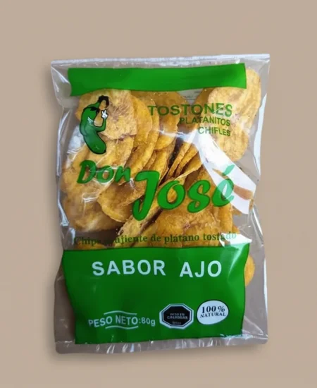 Tostones (Platanitos) sabor ajo Don José – paquete individual