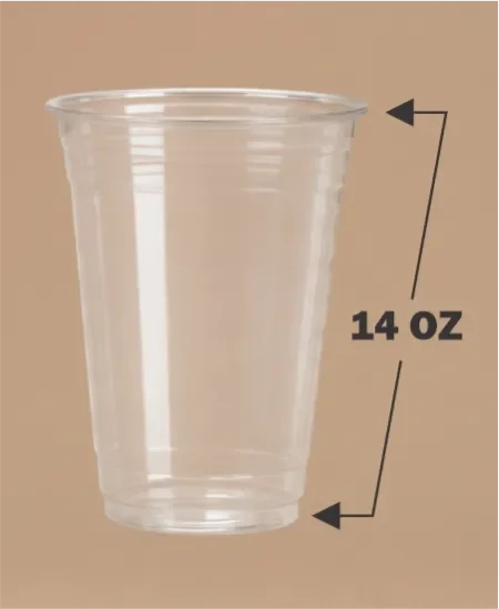 Manga de Vasos Plásticos Desechables de 14 oz (414 ml) - Paquete de 50 unidades